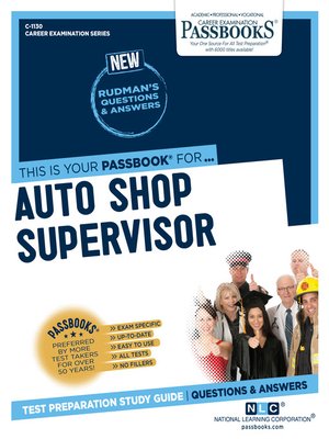 cover image of Auto Shop Supervisor